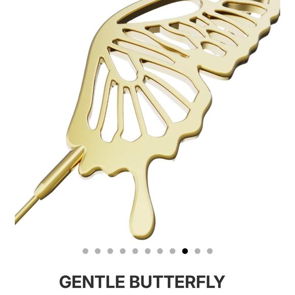 Oreylo Gentle Butterfly Adjustable Hypoallergenic Gold Rhodium Earring NEW - Picture 5 of 9